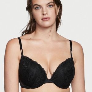 NEW! Victoria’s Secret Sexy Tee Lace Push-Up Cross-back Mesh Underwire Size 32DD